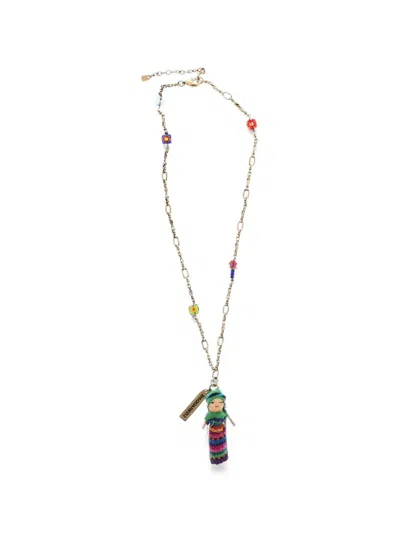 Dsquared2 Doll Charm Necklace In Gold