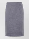 Dsquared2 Double Back Seam High-waisted Knee-length Skirt In Gray