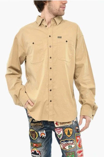 Dsquared2 Double Breast Pocket Casual Shirt With Monogram Grösse 54 In Yellow