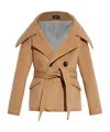 Dsquared2 Belted Double-breasted Jacket In Neutral