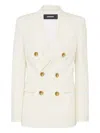 Dsquared2 Double-breasted Blazer In White