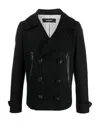 Dsquared2 Double-breasted Buttoned Jacket In Black
