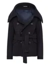 Dsquared2 Double-breasted Coat In Blue