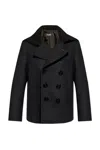 Dsquared2 Knit-panel Double-breasted Jacket