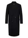 Dsquared2 Double-breasted Coat In Black