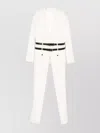 Dsquared2 Double-breasted Coat Featuring Belt Detail In White