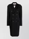 Dsquared2 Double-breasted Coat Long Sleeves In Black