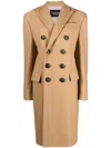 Dsquared2 Double-breasted Coat In Neutrals