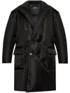 Dsquared2 Double-breasted Coat In Schwarz