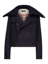 Dsquared2 Double-breasted Sailor Mini Peacoat In Dark Blue