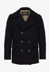 Dsquared2 Double-breasted Short Coat In Navy