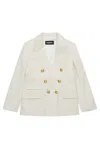 Dsquared2 Double-breasted Blazer In White