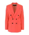 Dsquared2 Dsquared Women Coral Stretch Polyester Blend New York Blazer In Orange