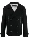 Dsquared2 Double-breasted Buttoned Jacket In Black