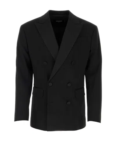 DSQUARED2 DSQUARED2 DOUBLE-BREASTED LONG-SLEEVED BLAZER