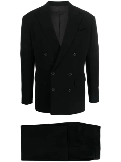 Dsquared2 Double-breasted Suit In Black