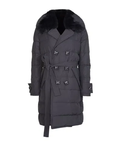Dsquared2 Double-breasted Trench Coat In Blue