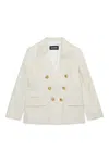 Dsquared2 Double-breasted Twill Jacket In White