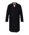 Dsquared2 Double-breasted Virgin Wool Coat In Black
