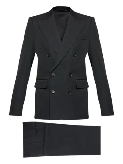 Dsquared2 Double-breasted Wool Suit In Black