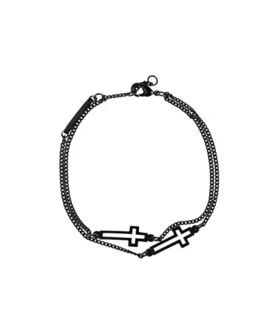 Dsquared2 Double-chain Bracelet In Black