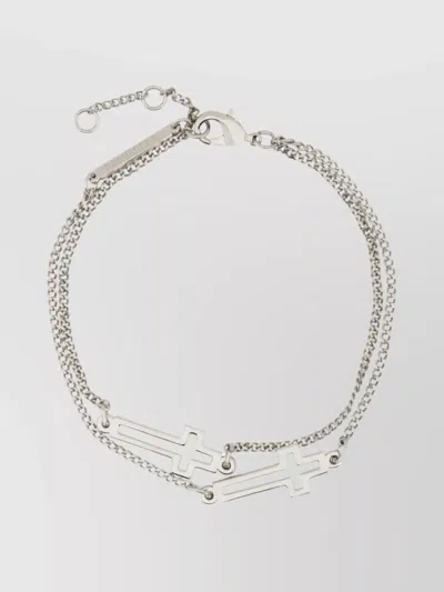 Dsquared2 Double Chain Cross Pendant Bracelet