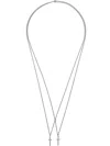 Dsquared2 Double Cross Necklace In Metallic