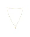 Dsquared2 Double Cross Pendant Necklace In Yellow