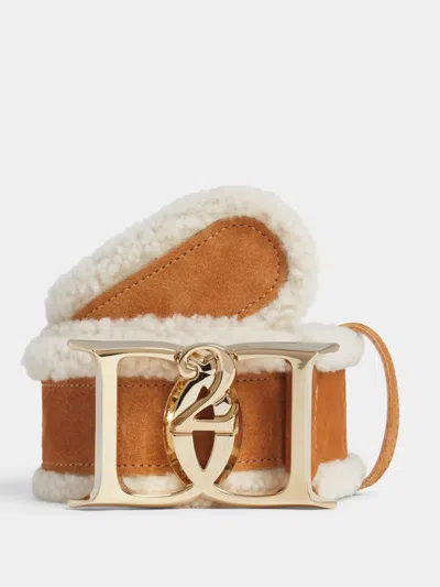 Dsquared2 Double D-buckle Belt In Brown