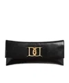 Dsquared2 Logo-plaque Leather Clutch Bag In Black