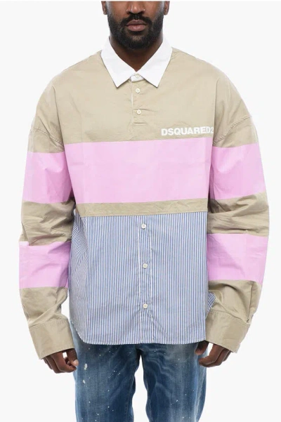 DSQUARED2 Oversize Fit Shirt RUGBY Double-Fabric