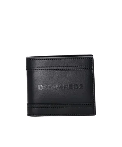 Dsquared2 Double-fold Wallet In Black