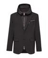 Dsquared2 Single-breasted Hooded Blazer In Black