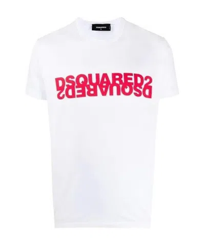 DSQUARED2 DOUBLE LOGO PRINTED T-SHIRT