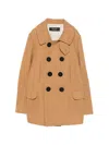 Dsquared2 Double-breasted Throat-latch Coat In Brown