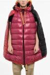 Dsquared2 Down Jacket Cape With Logo Print
