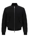 Dsquared2 Logo-embroidered Padded Jacket In Nero