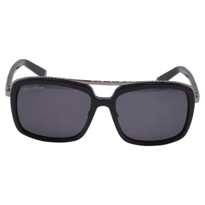 Dsquared2 Dq0026 Aviator Sunglasses In Black Acetate In Grey