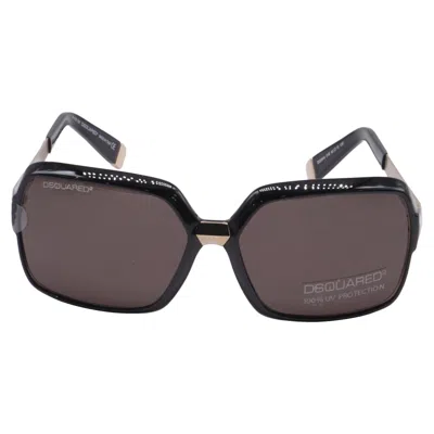 Dsquared2 Dq0044 Oversized Sunglasses In Black Acetate In Brown