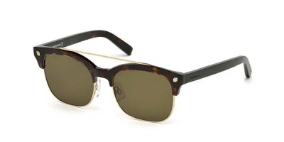 Dsquared2 Dq0207 Geremy 52k Men's Sunglasses Tortoiseshell Size 53 In Green