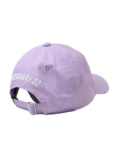Dsquared2 Dq0902k_d00ytdq633 Cotton Beanie In Purple