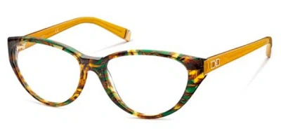 Dsquared2 Dq5060 056 Women's Glasses Tortoiseshell Size 56 - Free Lenses - Blue Light Block Available In Green Yellow Tortoise