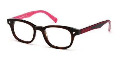Dsquared2 Dq5098 052 Men's Glasses Brown Size 48 - Free Lenses - Blue Light Block Available In Dark Brown