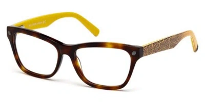 Dsquared2 Dq5138 052 Women's Glasses Tortoiseshell Size 53 - Free Lenses - Blue Light Block Available In Dark Tortoise