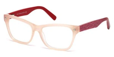Dsquared2 Dq5138 072 Women's Glasses Pink Size 53 - Free Lenses - Blue Light Block Available In Shiny Rose
