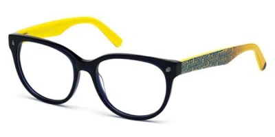 Dsquared2 Dq5139 090 Men's Glasses Blue Size 53 - Free Lenses - Blue Light Block Available In Shiny Blue