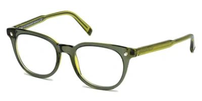 Dsquared2 Dq5144 098 Men's Glasses Green Size 49 - Free Lenses - Blue Light Block Available In Dark Green