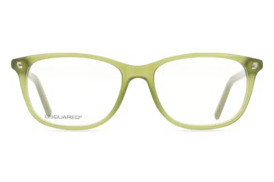 Dsquared2 Dq5151 093 Men's Glasses Green Size 53 - Free Lenses - Blue Light Block Available In Clear Shiny Green