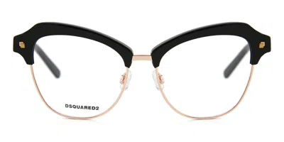 Dsquared2 Dq5152 001 Women's Glasses Black Size 53 - Free Lenses - Blue Light Block Available In Shiny Black Gold