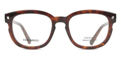 Dsquared2 Dq5236 Men's Glasses, Tortoiseshell, Size 50 In Brown
